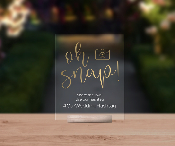 Acrylic Wedding Hashtags